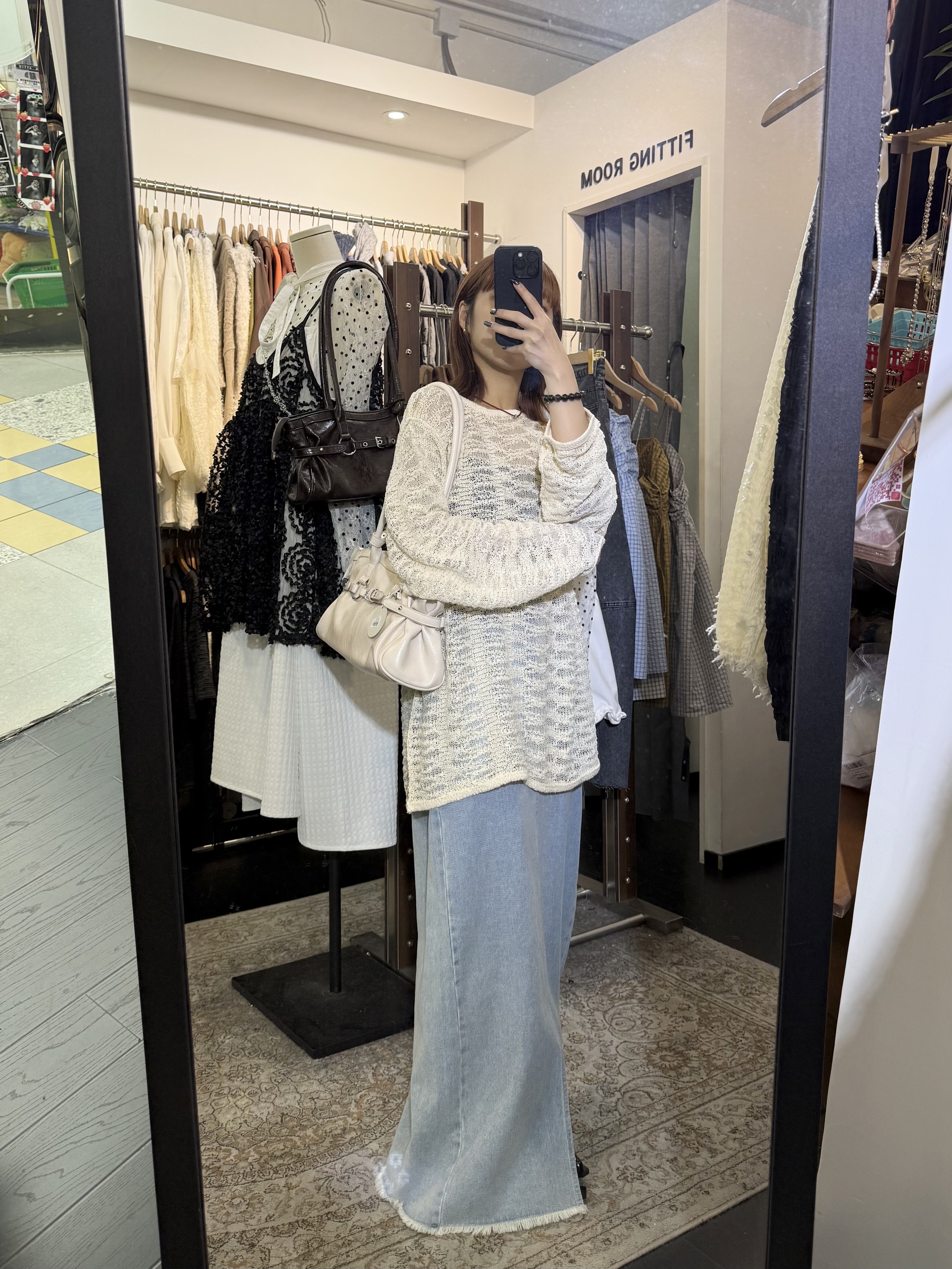 織網紋OVERSIZE TOP