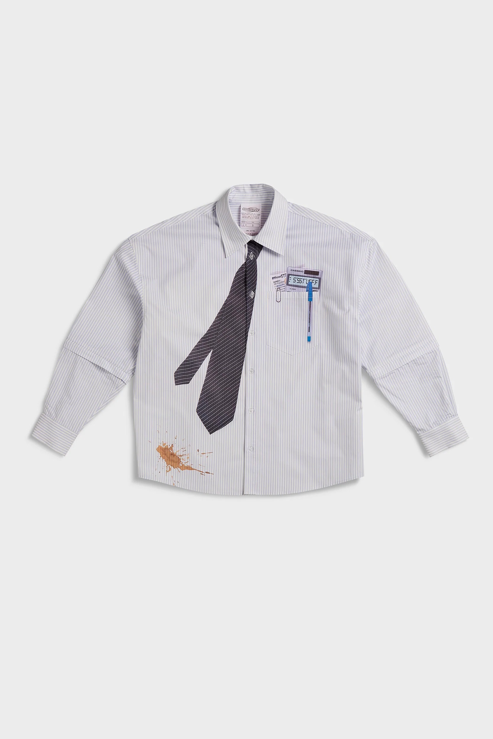 【Focus Store】現貨秒發 SSSTUFFF SS26 Detachable Sleeves Tie Shirt 襯衫 SSS-SS26-TIESH01