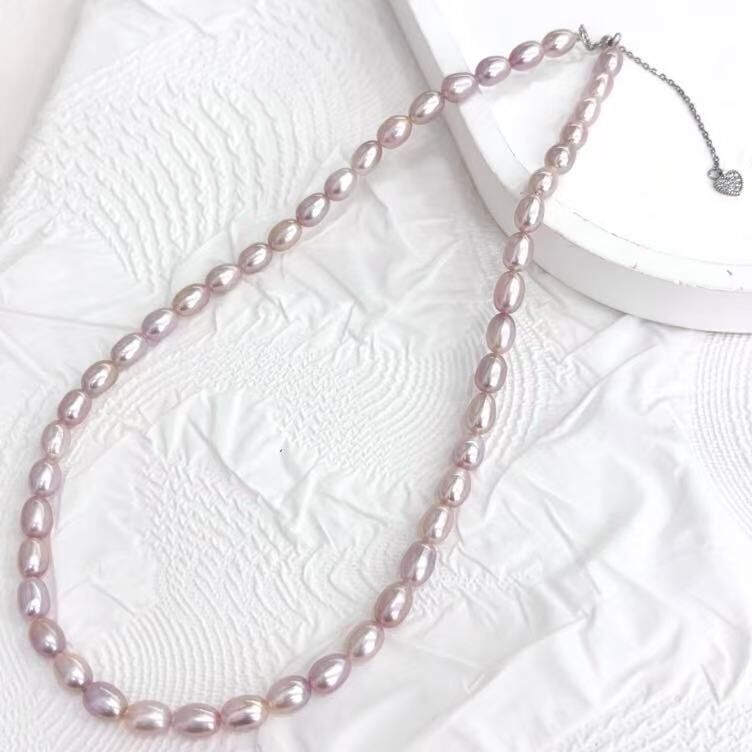 CF7356 S925淡水无核星空紫项链