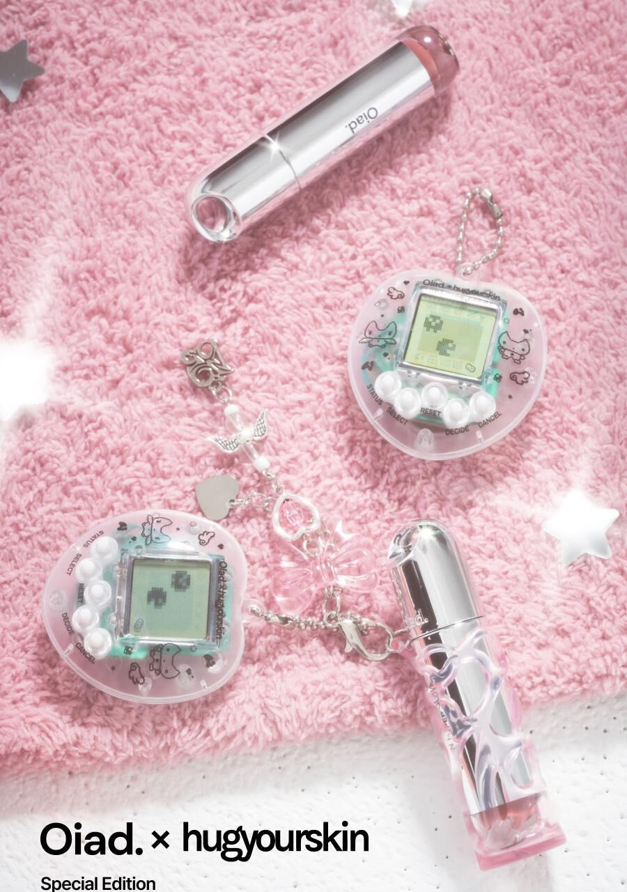 【預購】Oiad. x Hugyourskin Hyper Glow 水光唇釉 送 Tamagotchi電子雞鑰匙圈