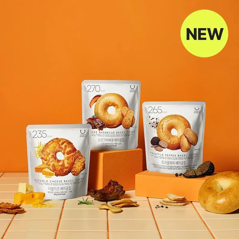現 貨丨韓國零食 新口味 熱賣低卡零食 Olive Young Delight Project Bagel Chip 低熱量貝果脆餅乾