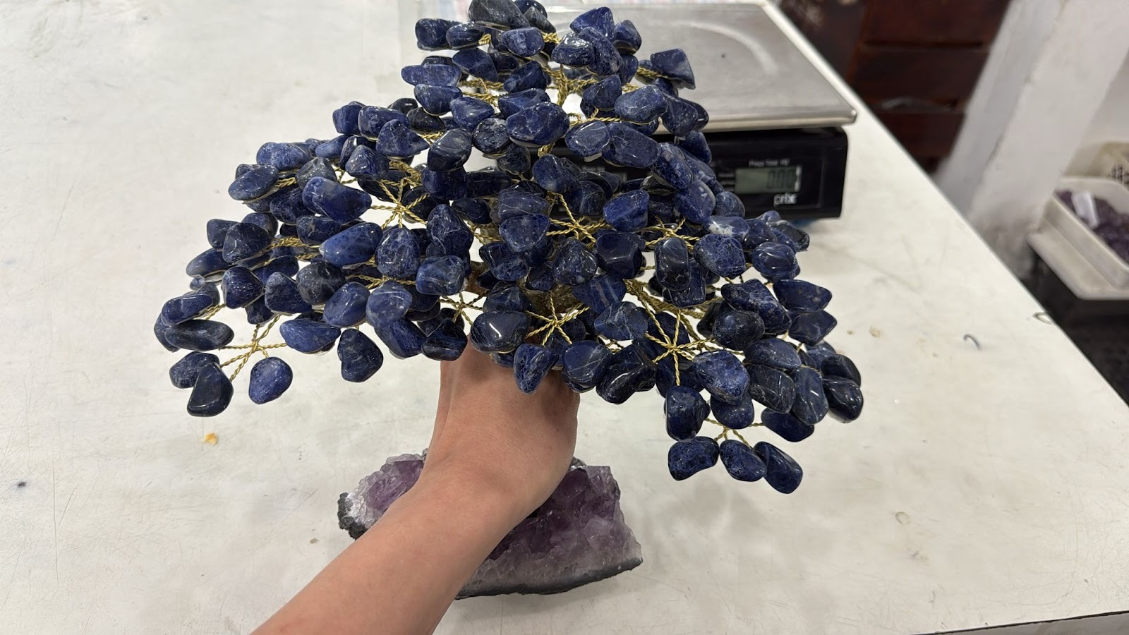 WH136 A136 L size 25-28 cm 水晶樹 方納石