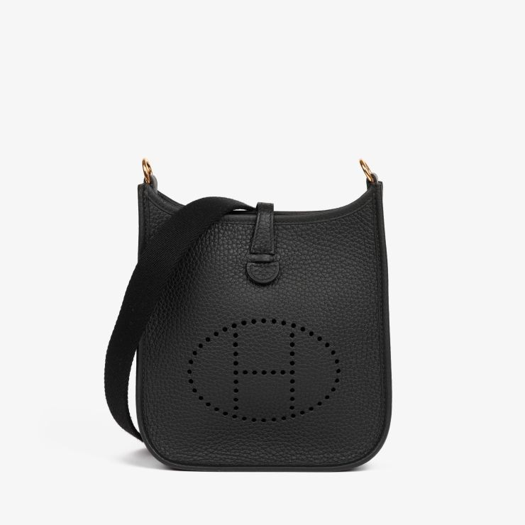 1YK0312-018 [HERMES] Evelyne 23 Noir Ghw G stamp 黑金 (BR)