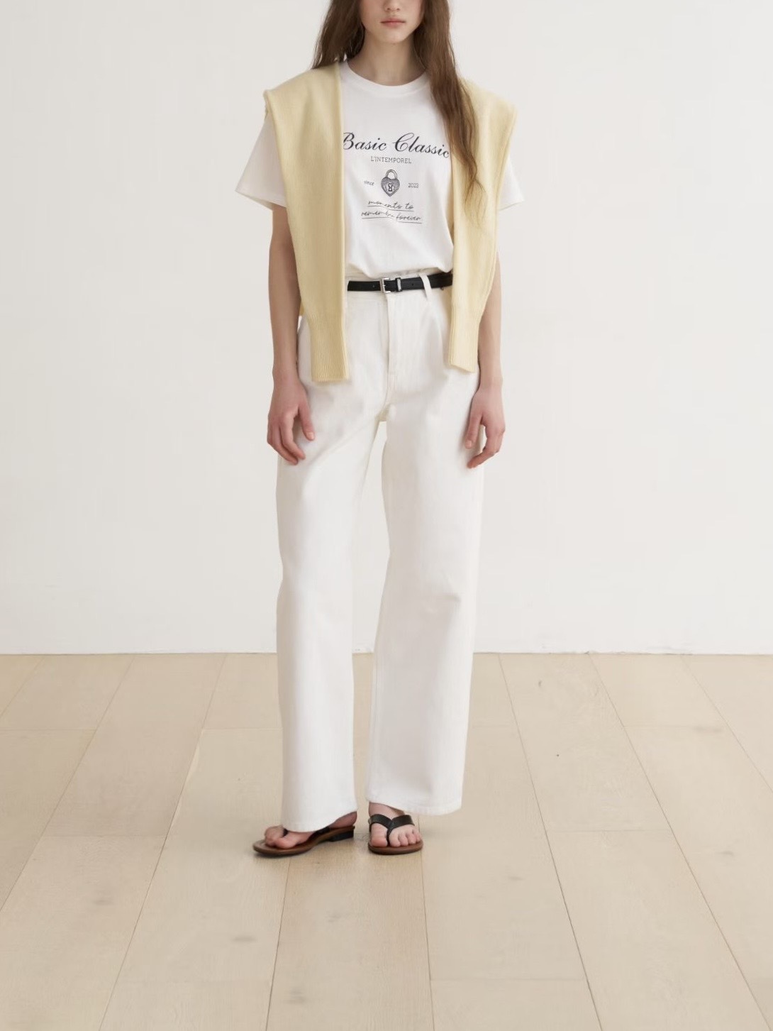 #228N711 女生舒適區；Semi-Wide直腿直筒褲