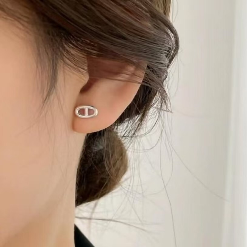 1YK0312-019 [HERMES] 925豬鼻子耳環 (BR)