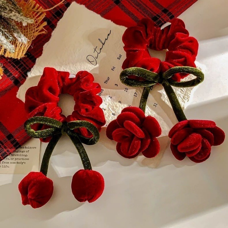 [3 FOR RM10] Rose Ribbon Bow Scrunchies