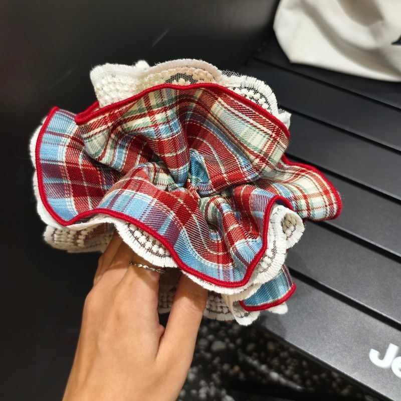 [2 FOR RM10] Plaid Lace Layered Scrunchies