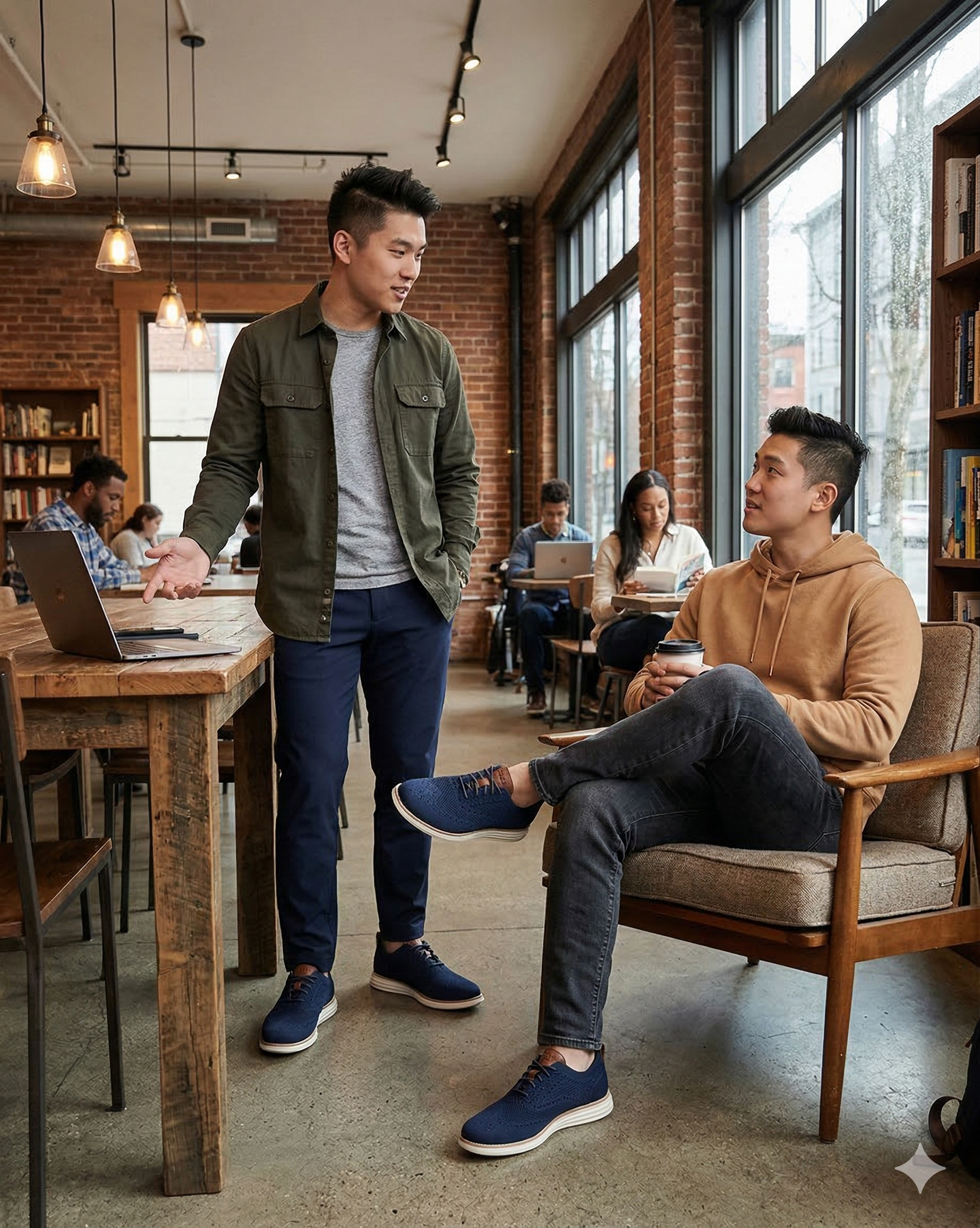 【預購】COLE HAAN H031028 男裝針織雕花牛津鞋