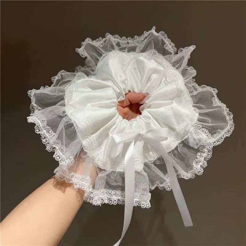 [2 FOR RM10] Korean Soft White Lace Scrunchie