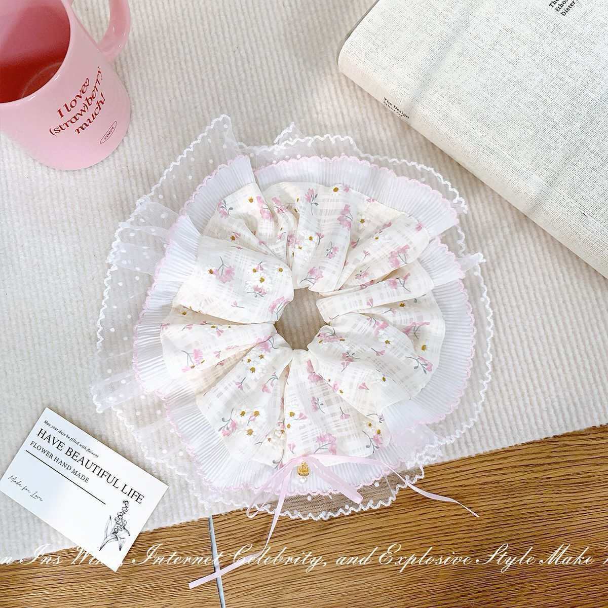 [2 FOR RM10] Korean Soft White Lace Scrunchie