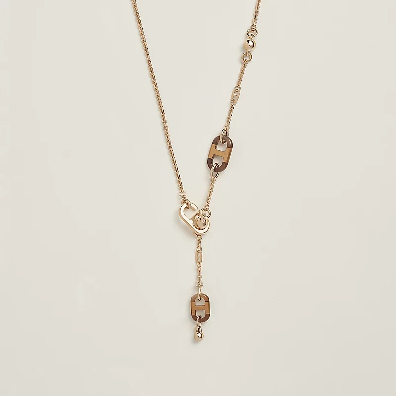 1YK0312-025 [HERMES] Sur Mer Necklace Small Model Yellow Gold #H100002FD00 (BR)