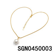 RK24 淡水珍珠吊墜 連頸鏈 約10mm (SGN0450003)