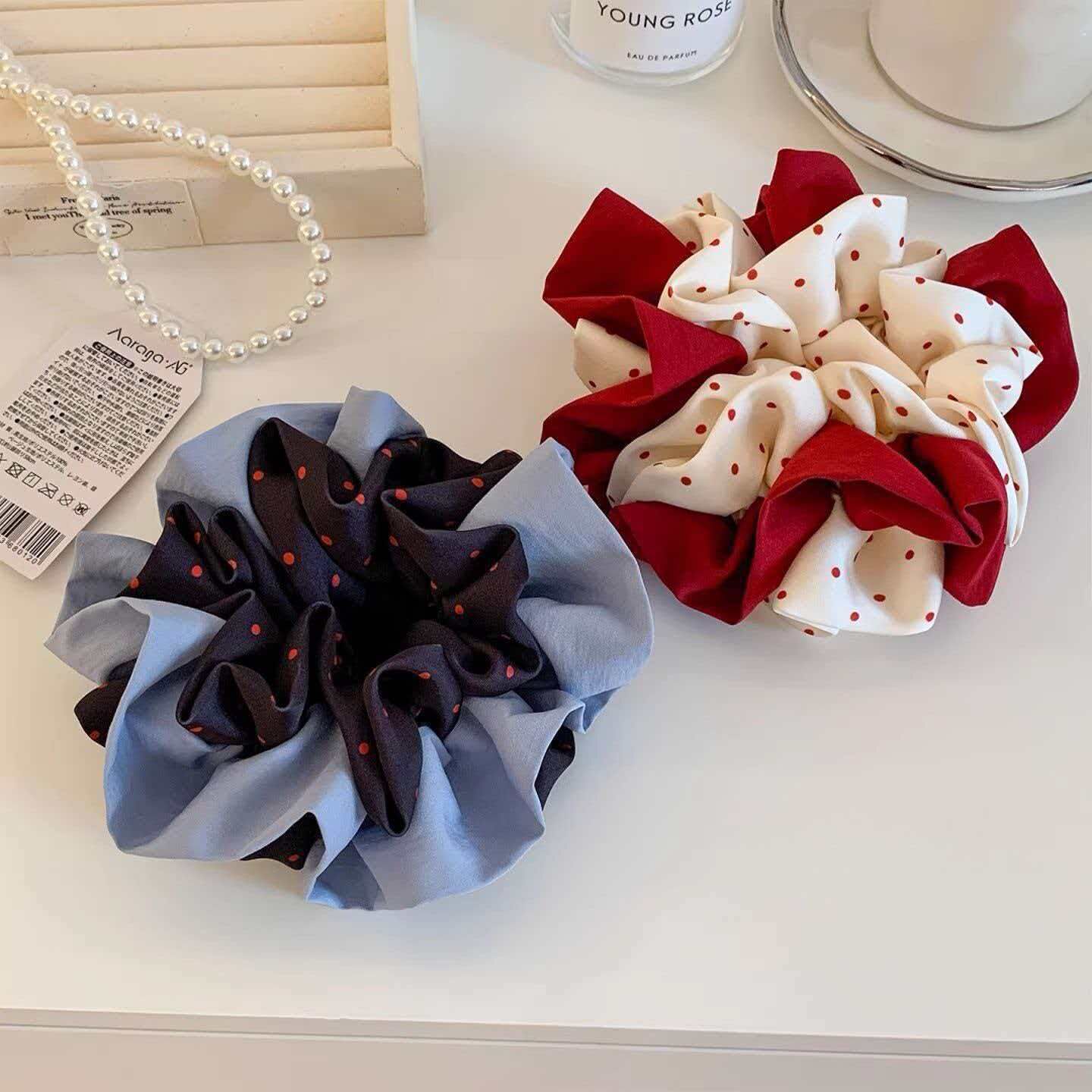 [2 FOR RM10] Korean Polka Dot Scrunchie