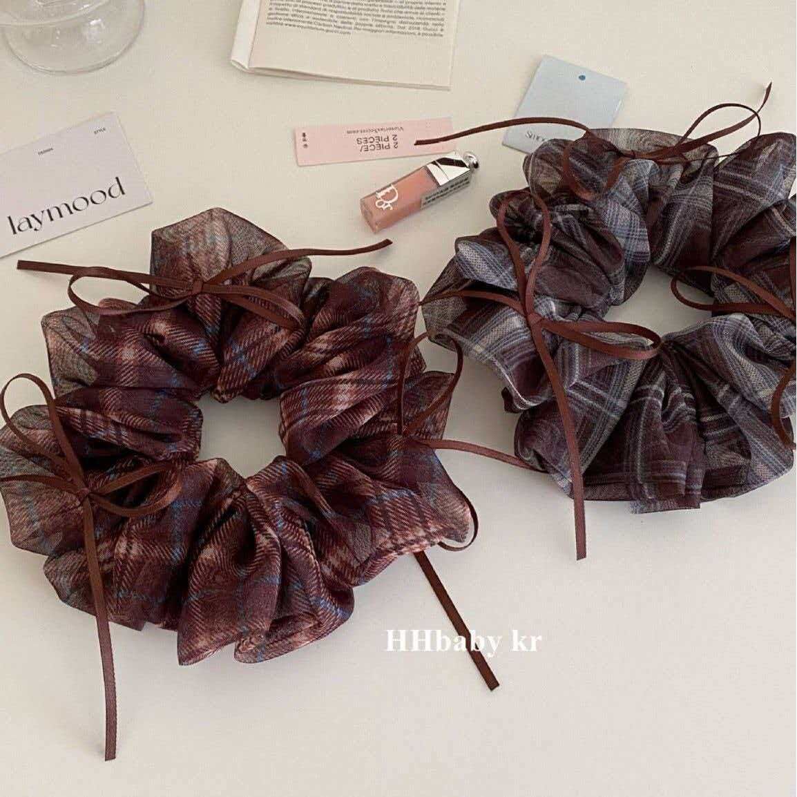 [3 FOR RM10] Vintage Plaid School Style Scrunchies