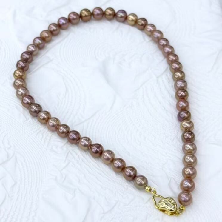 CF7357 淡水有核爱迪生珍珠项链