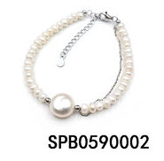 RK28 淡水珍珠小串盤珠連隨形珍珠手鏈  (SPB0590002)
