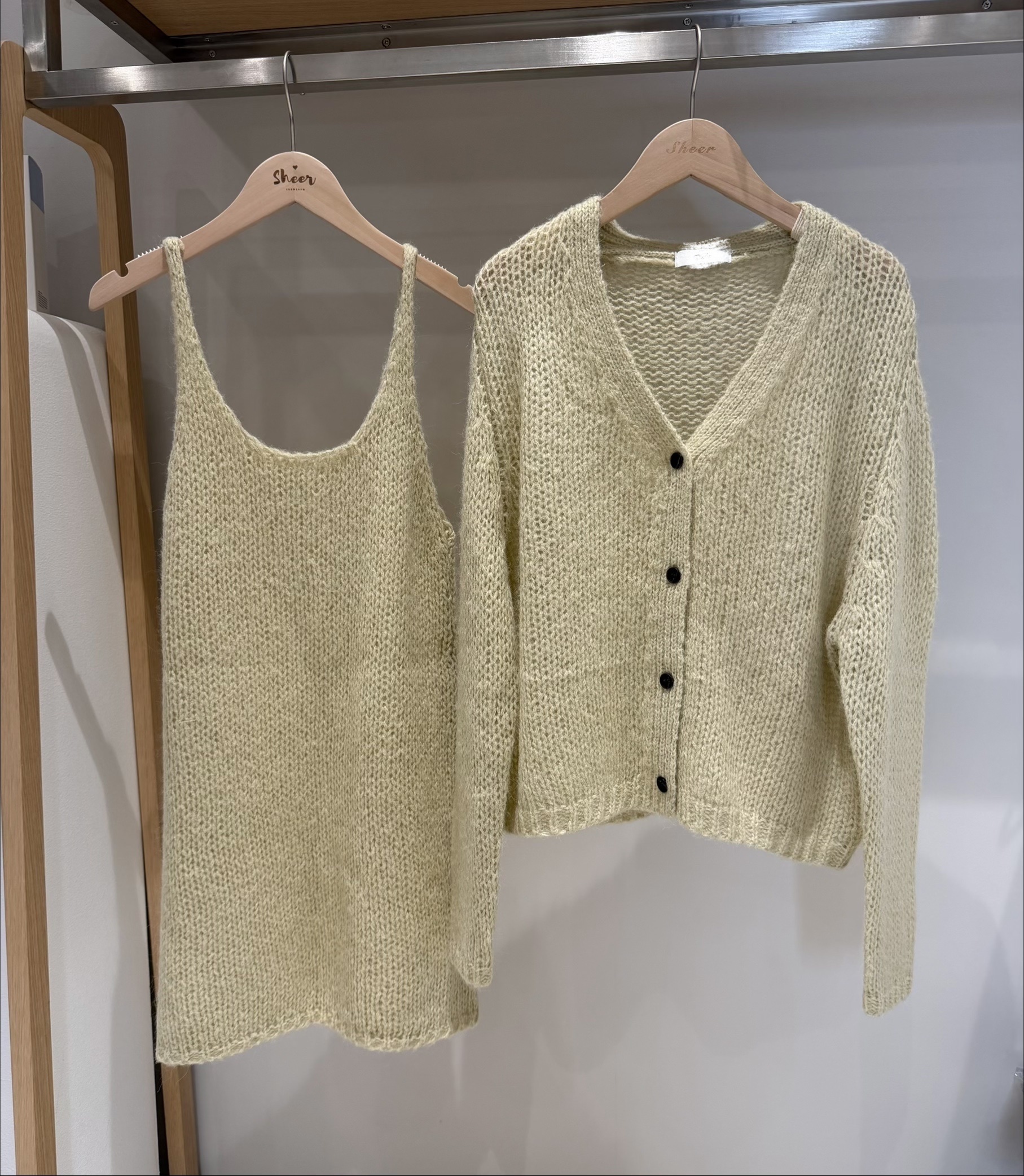 針織吊帶裙連外套Set