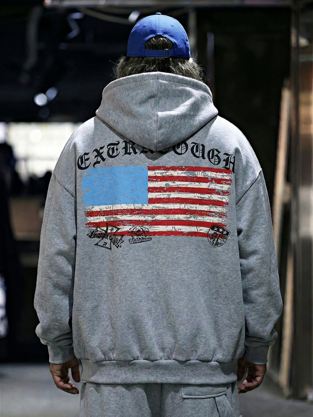 復古美國國旗連帽外套