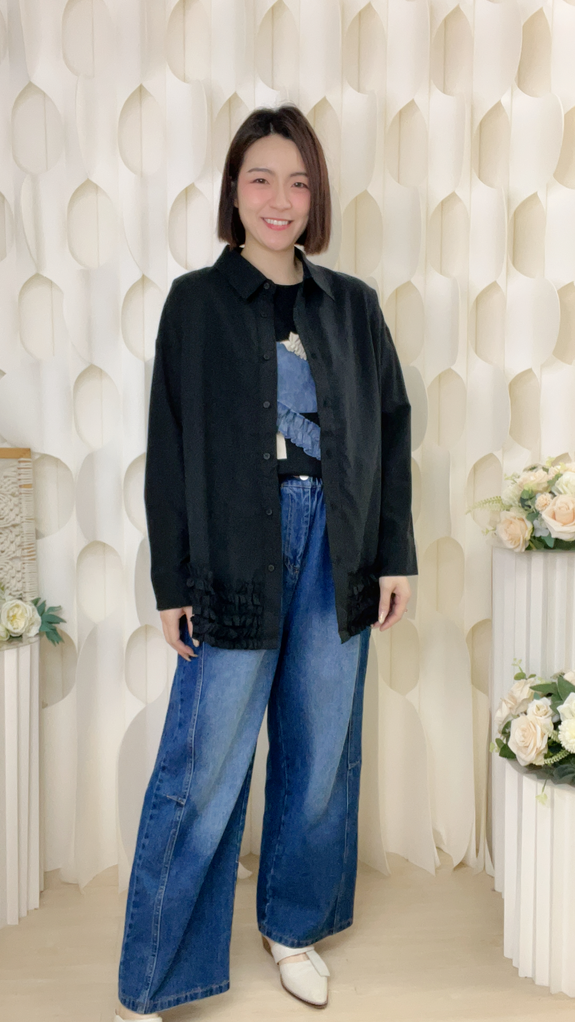 層次RUFFLE恤衫(胸48 腰48 長29吋)68709 #1003clo