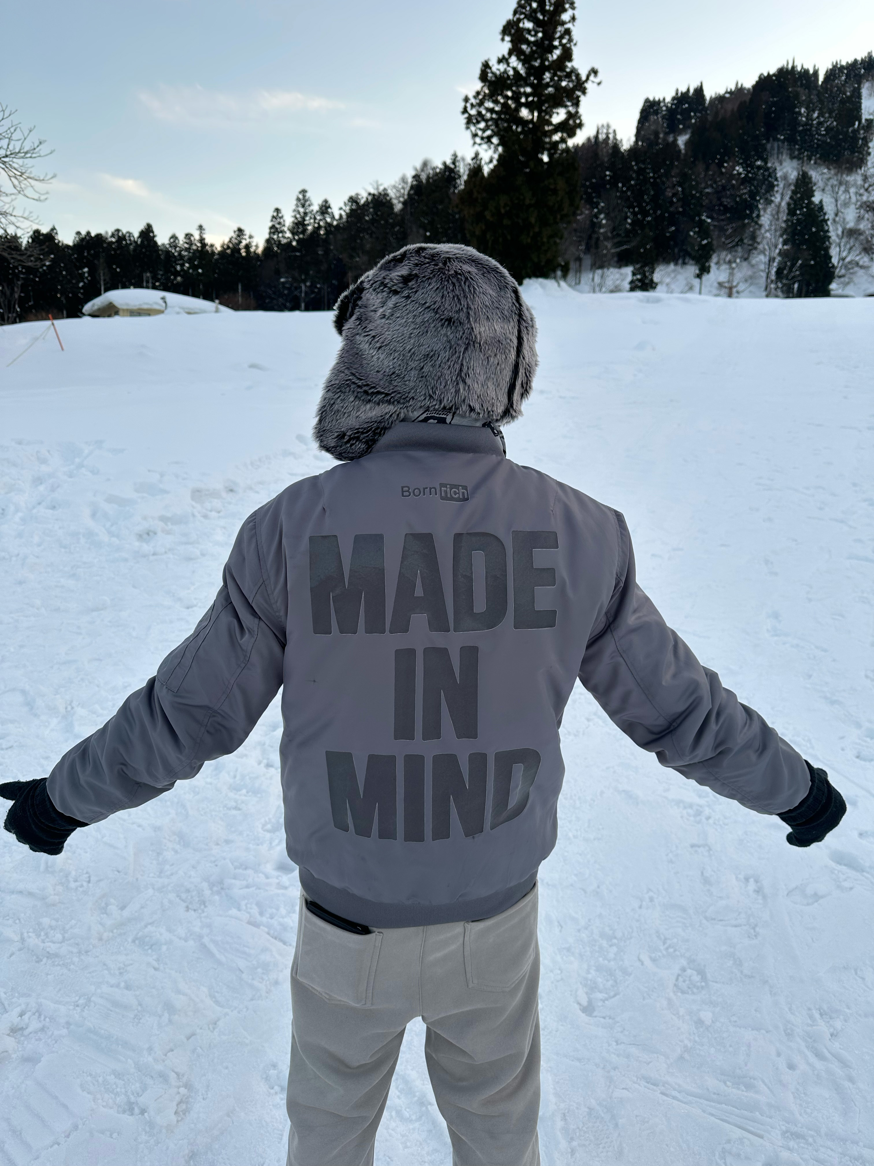 Bornrich｜MA-1 Bomber Jacket (Grey)