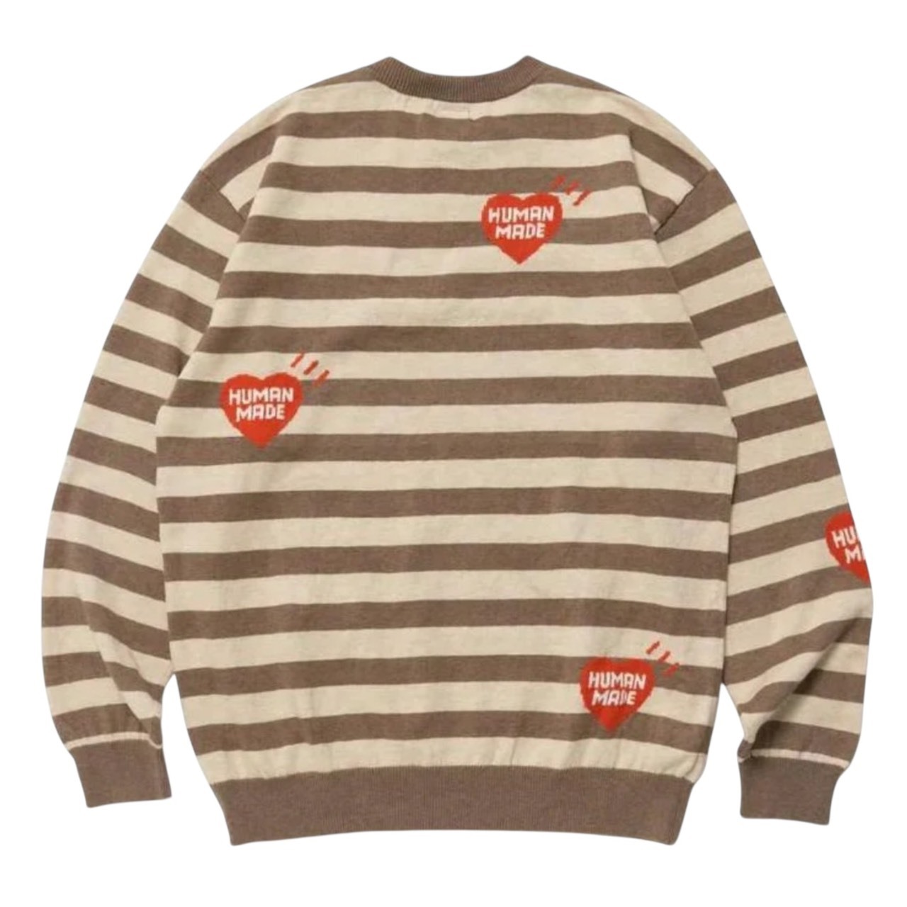 HUMAN MADE STRIPED LONG SLEEVE KNIT SWEATER SIZE XL