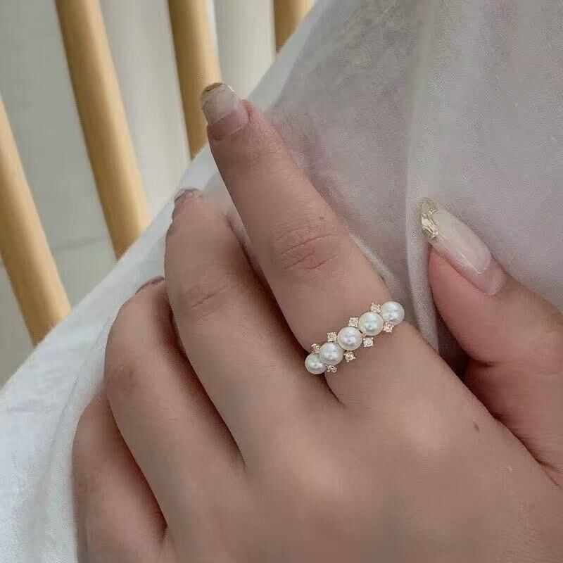 CF7540 合金-满天星淡水戒指