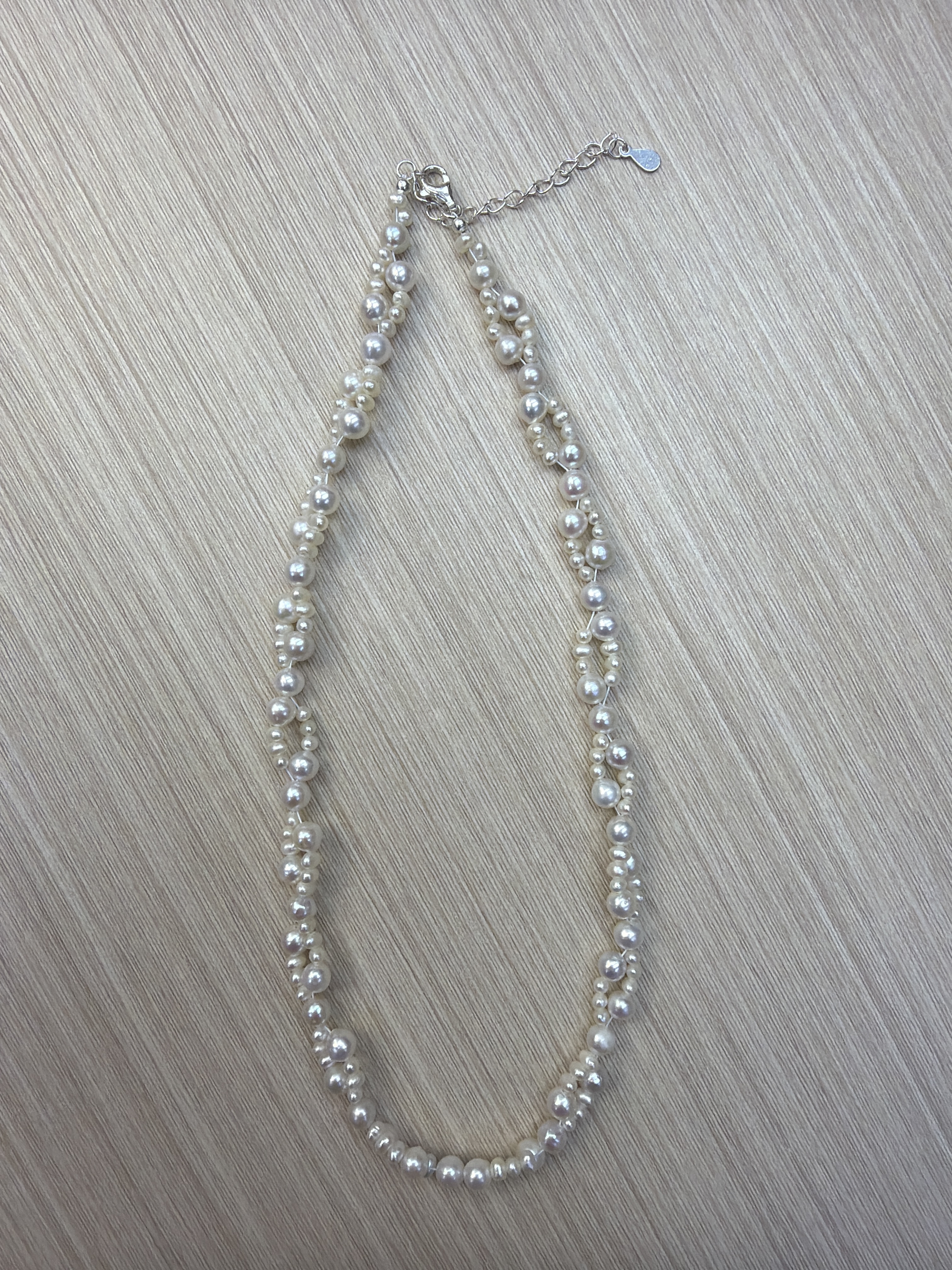 RK38 淡水珍珠編織設計款頸鏈 (SPN1650004) **連盒