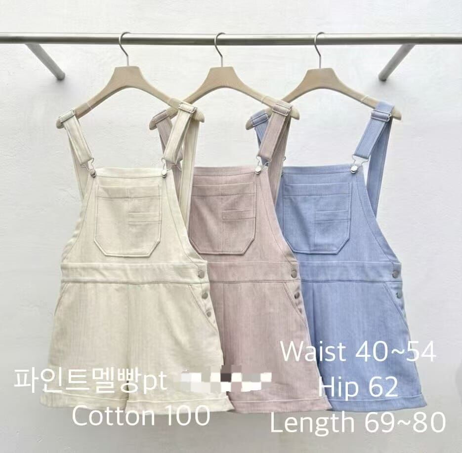 RF6023 日系青春前口袋背帶褲