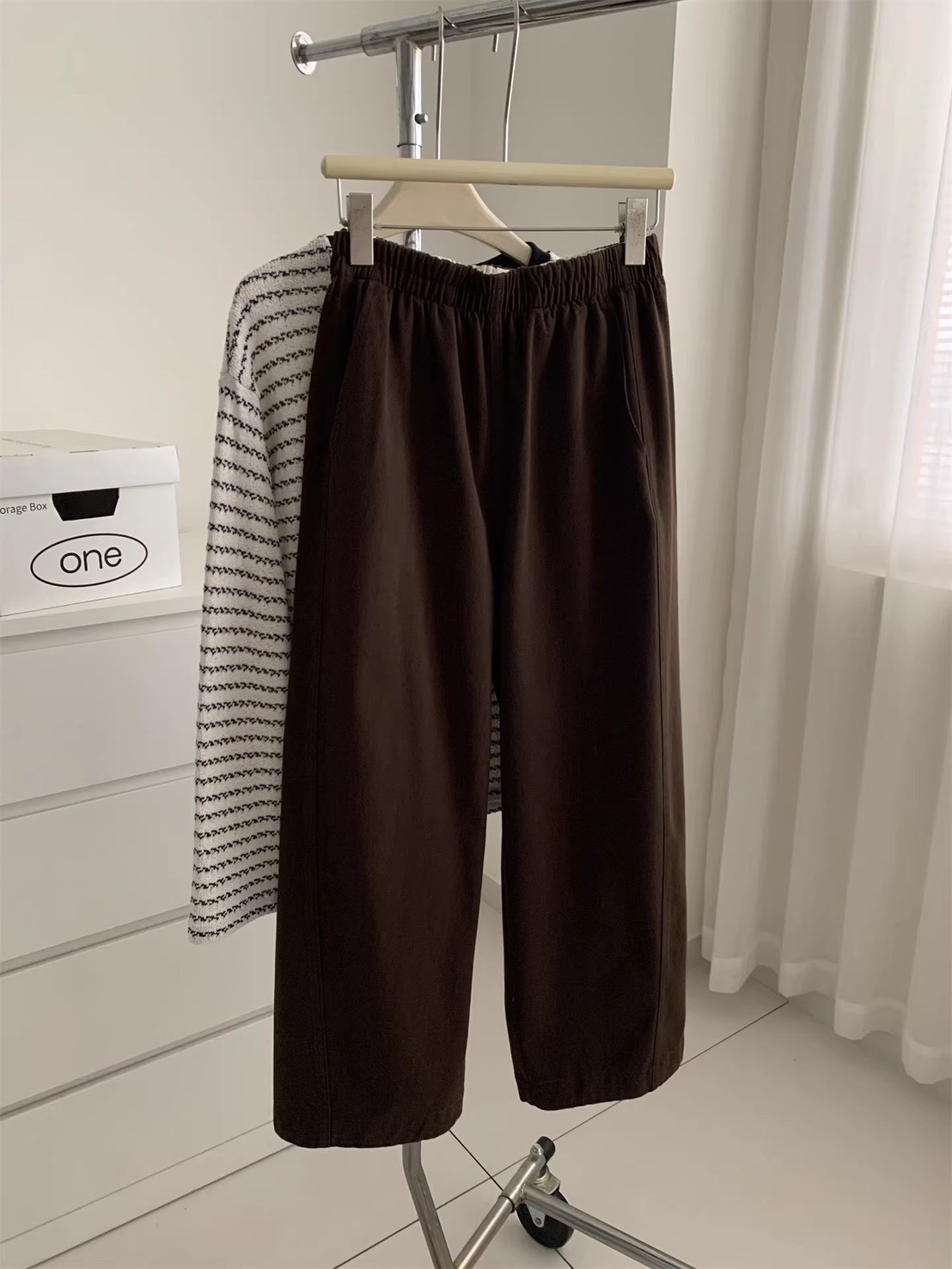 No.2353 日系棉質鬆緊9分褲