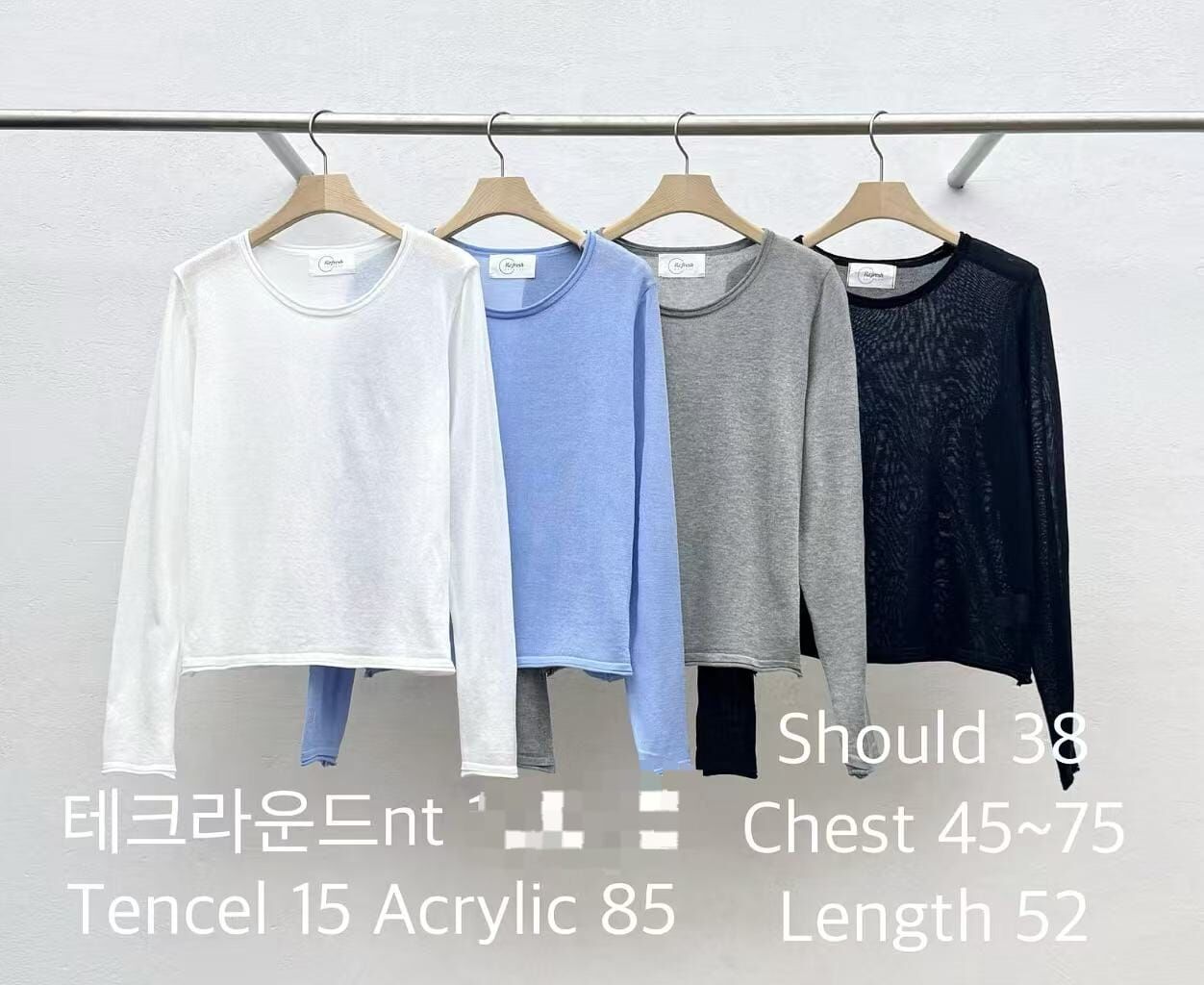 RF6024 圓領透薄針織上衣