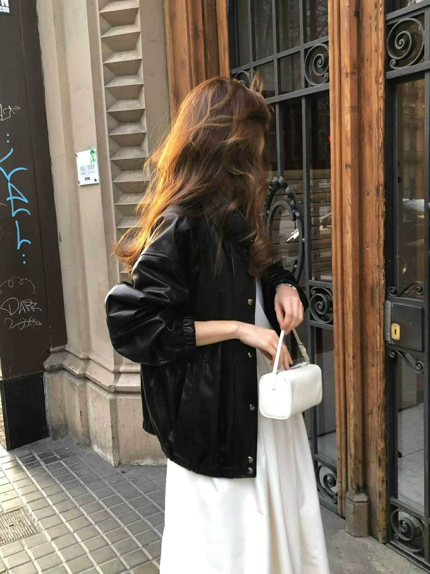 PA34 精品品牌感 100% 義大利真皮小羊皮皮衣外套