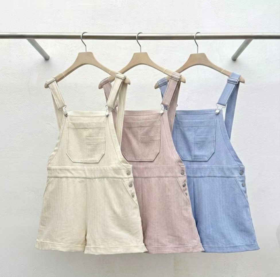 RF6023 日系青春前口袋背帶褲