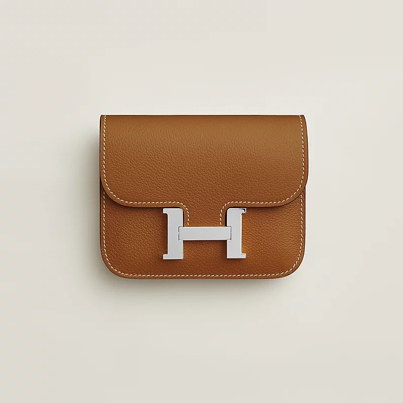 1YK0312-028 [HERMES] Constance Slim Wallet Gold Phw G Stamp/Epsom #H082214CK37 (BR)