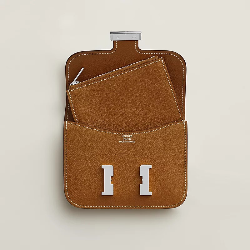 1YK0312-028 [HERMES] Constance Slim Wallet Gold Phw G Stamp/Epsom #H082214CK37 (BR)