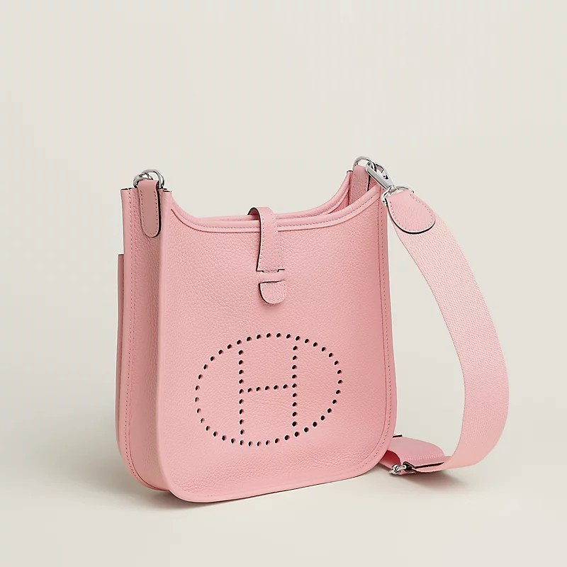 1YK0312-030 [HERMES] Evelyne 23 Poche III Bag k Stamp Rose Sakura #H087941CK3Q (BR)