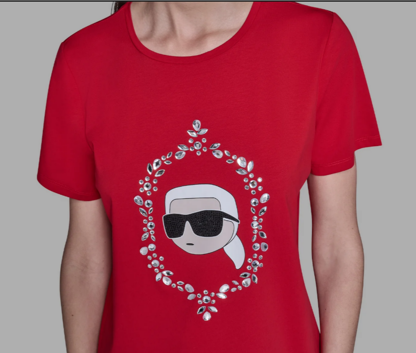 [S] KARL LAGERFELD ADMIRAL RED KARL FRAME TEE, L5WHMA49-ADJ (SKL1496)