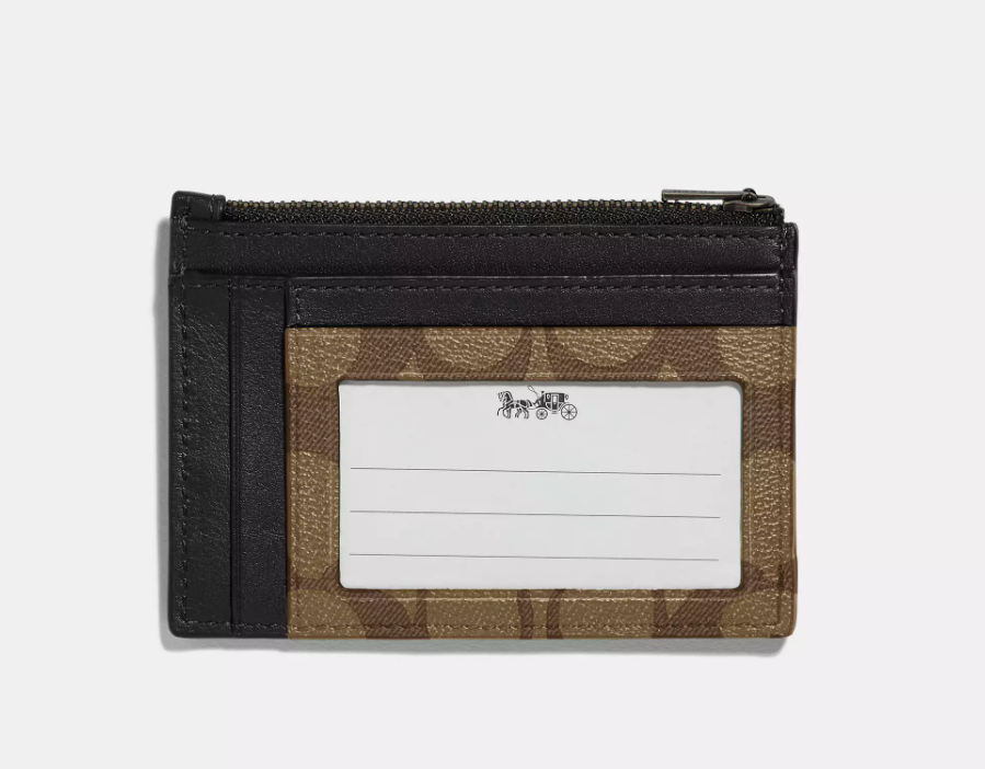 ❰ 香港現貨 ❱ Coach Multiway Zip Card Case In Signature Canvas