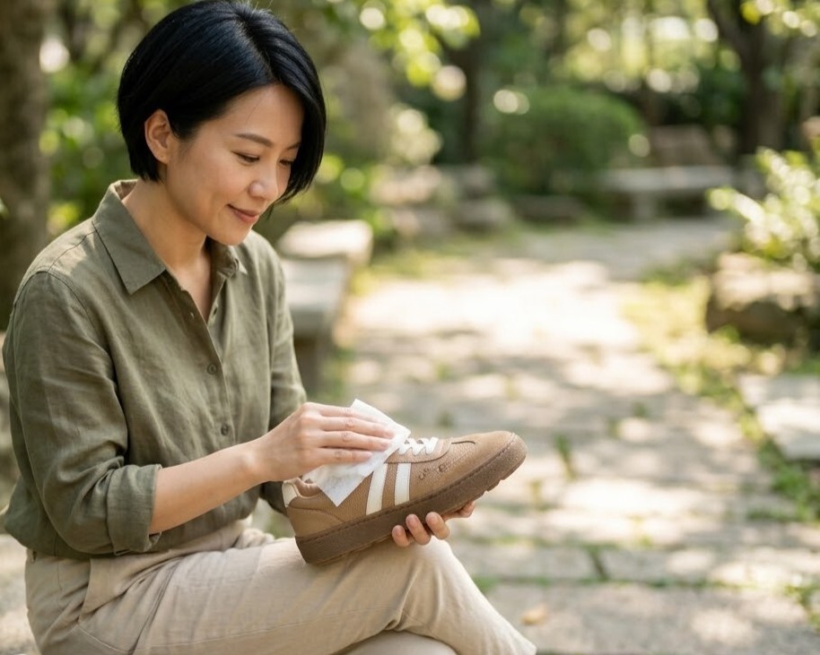 媽媽包必備的抗污神鞋!搭載 3M 防潑水技術的德訓餅乾鞋,不怕小孩打翻飲料或踩髒,濕紙巾輕輕一擦即淨,省去洗鞋煩惱,輕鬆育兒。