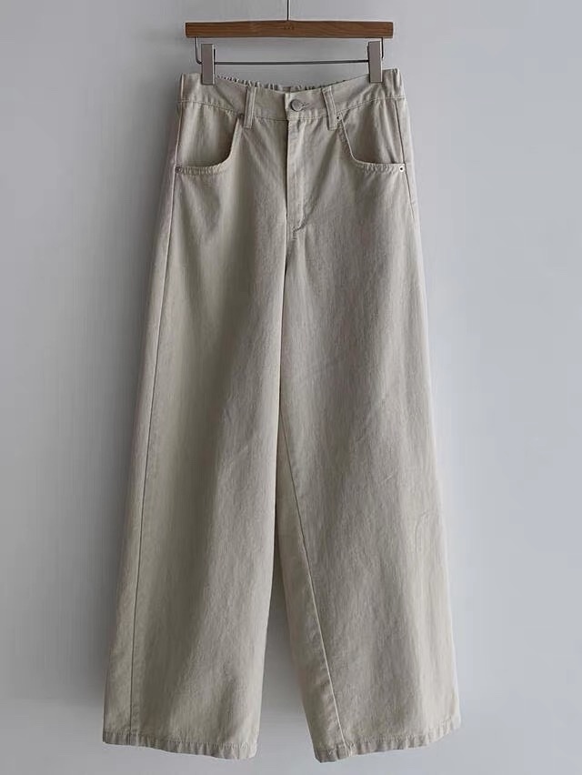 橡筋腰闊直筒褲