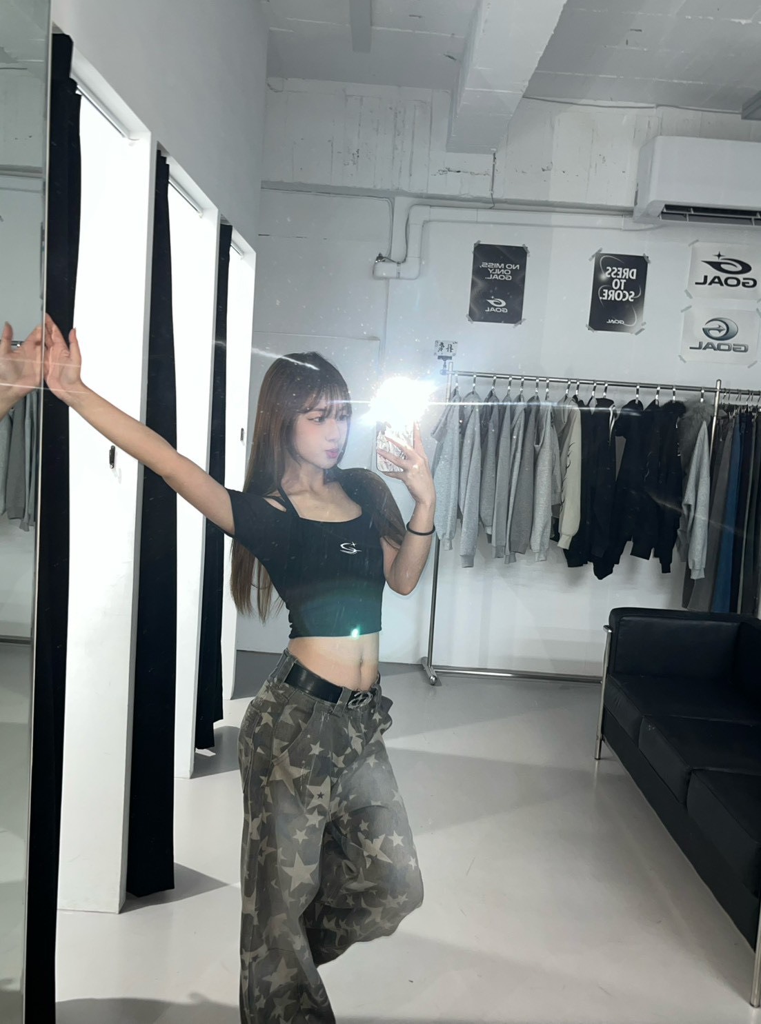 (Goal) DCM 繞頸 有罩杯 流星 短版上衣