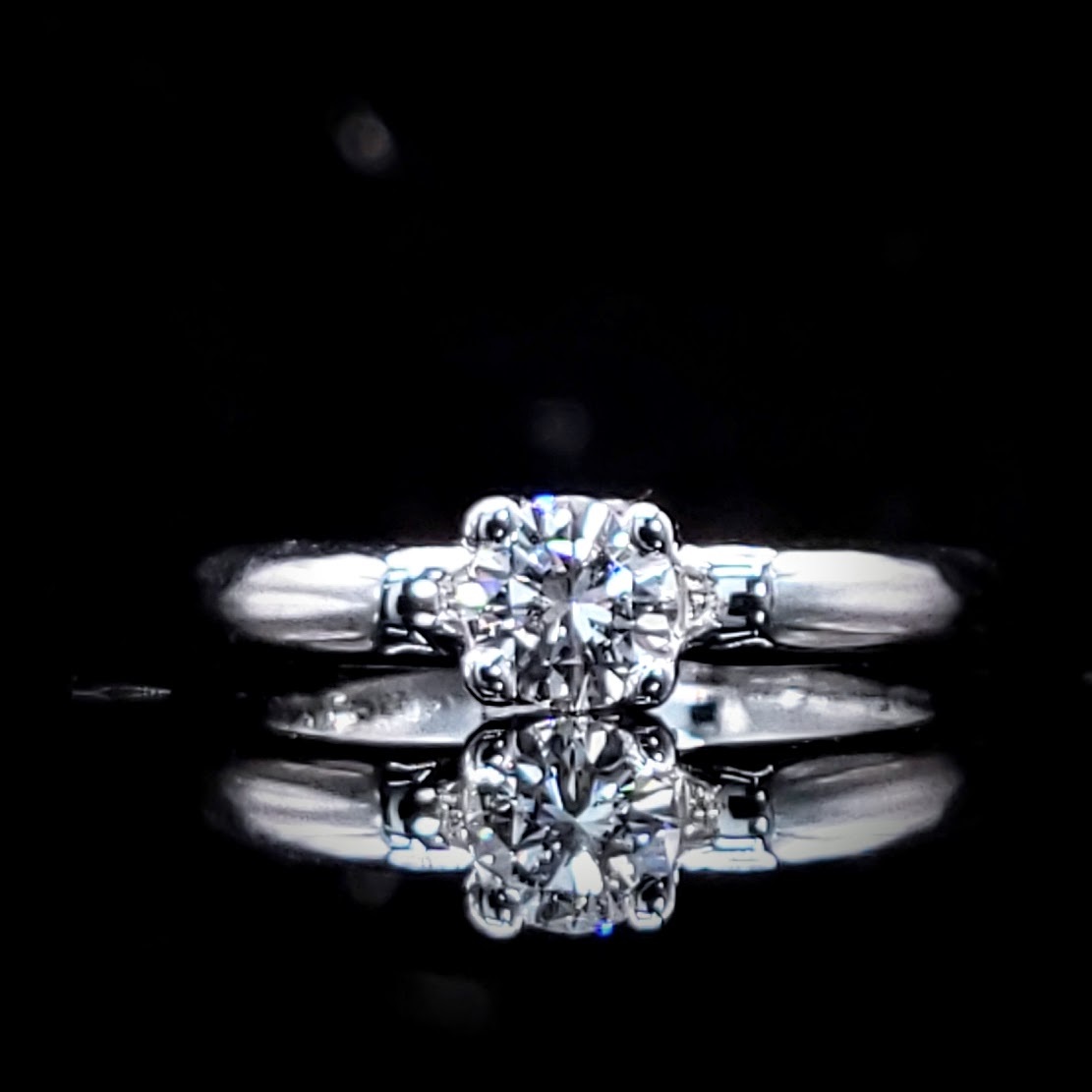 全新18K白金【單粒43份鑽石】戒指