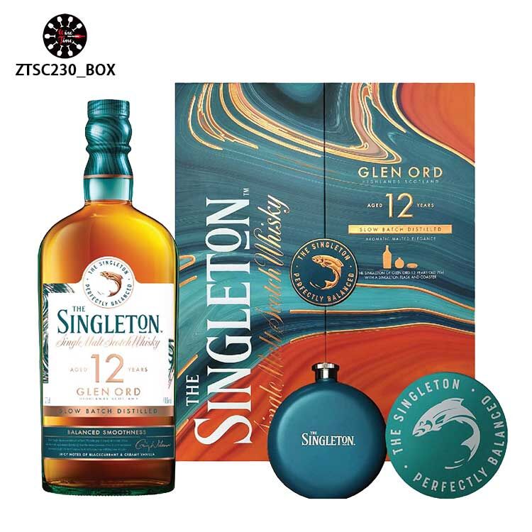 Singleton 12 Years Old Single Malt Scotch Whisky Of Glen Ord With Flask Set 蘇格登 12年 Glen Ord 連酒壺禮盒裝 700ml
