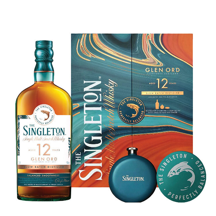Singleton 12 Years Old Single Malt Scotch Whisky Of Glen Ord With Flask Set 蘇格登 12年 Glen Ord 連酒壺禮盒裝 700ml