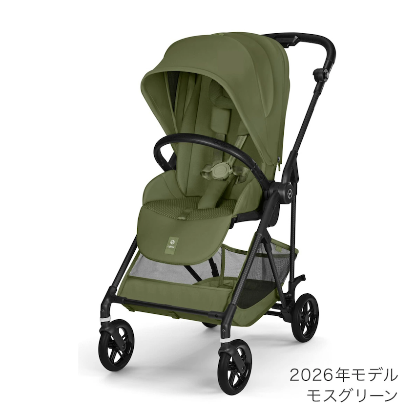 日本 2026 Cybex Melio Carbon 雙向嬰兒車 - Moss Green
