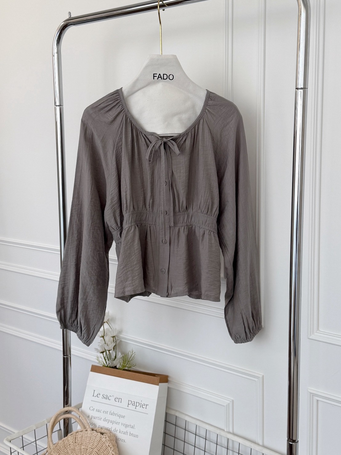 法朵Fado shop｜綁結排扣棉衫 0715001 三色