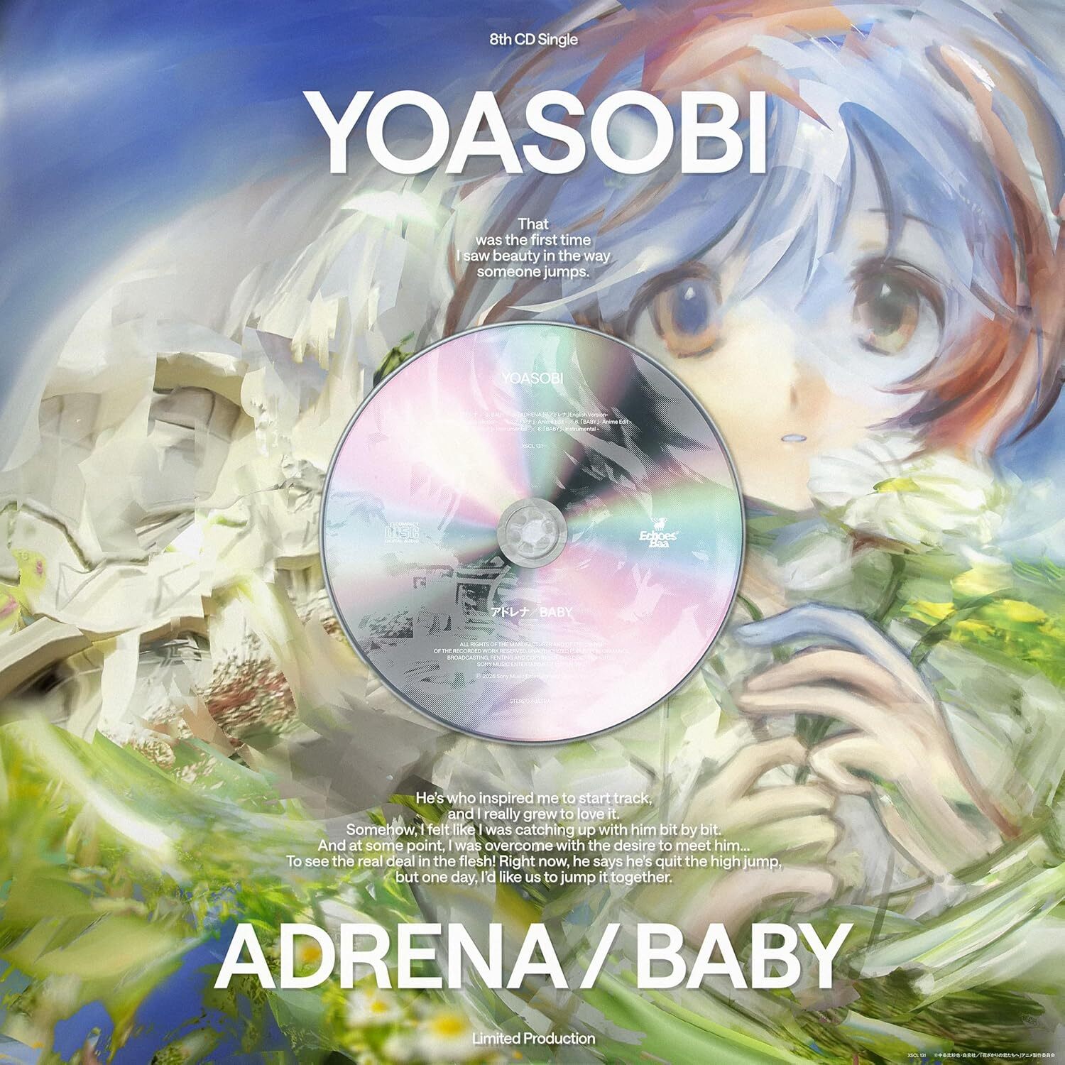 YOASOBI - アドレナ / BABY [完全生産限定盤, CD+小說+特製圖板式包裝