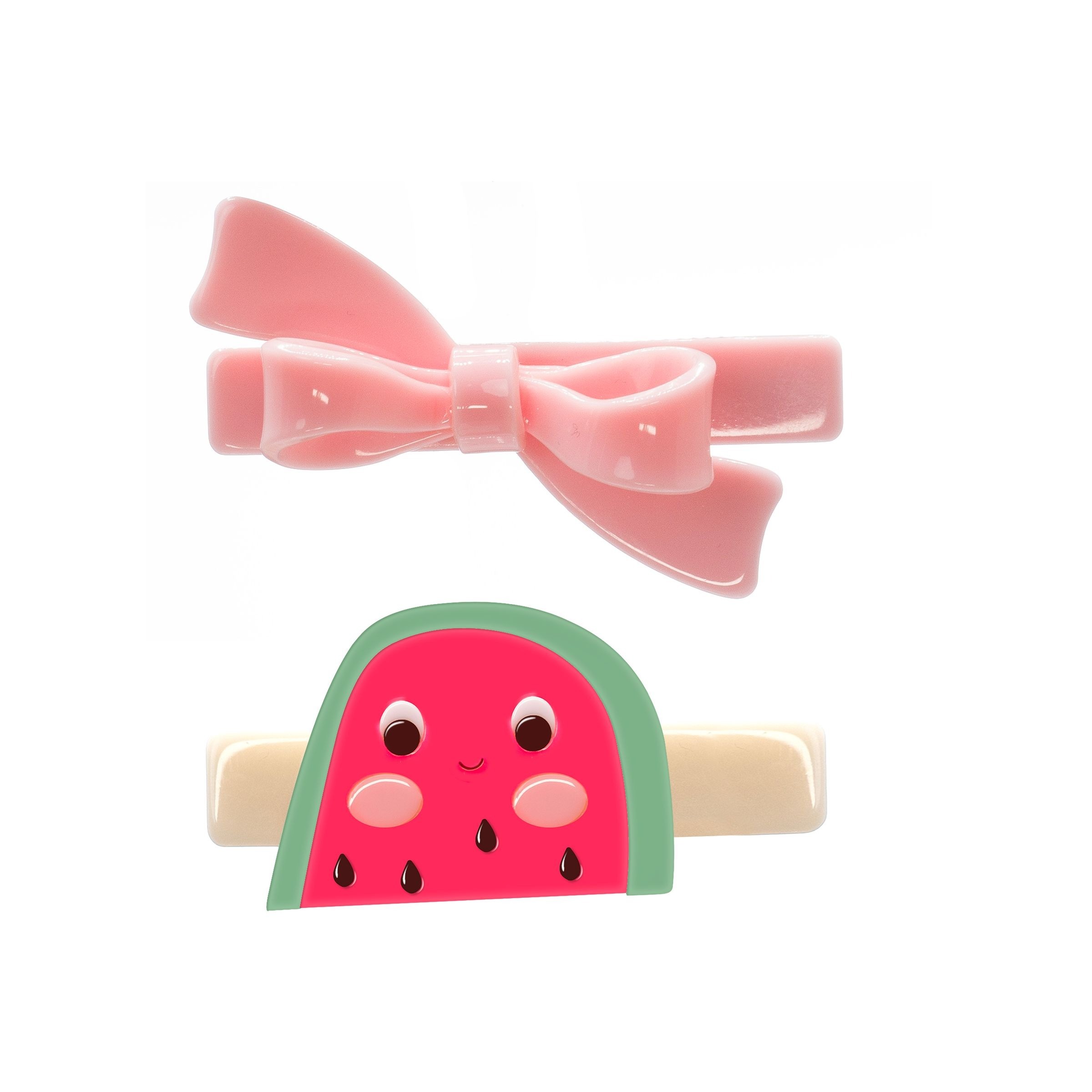 〖 Lilies & Roses 〗俏皮西瓜蝴蝶結髮夾二入組