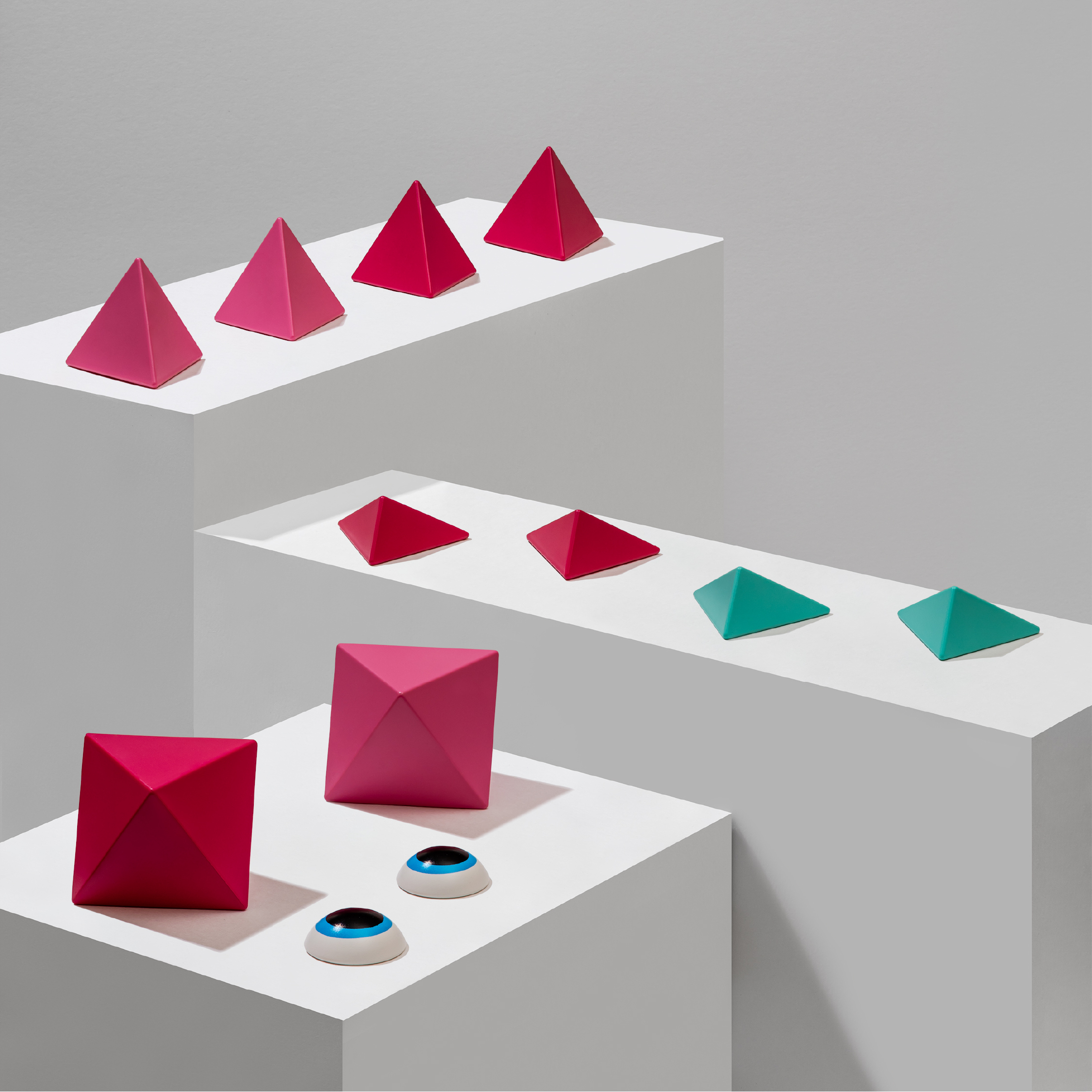 Trido 磁力積木 初階組 12PCS - 熾焰飛茫(Flamingo)