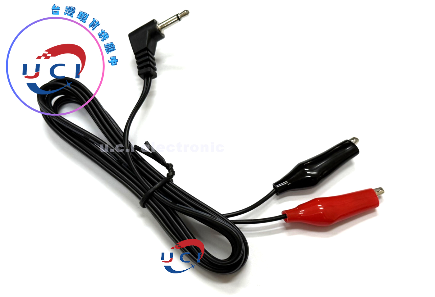 【UCI電子】(L-41)音源線 3.5mm公彎頭轉鱷魚夾連接線 1.5米 單聲道音訊線