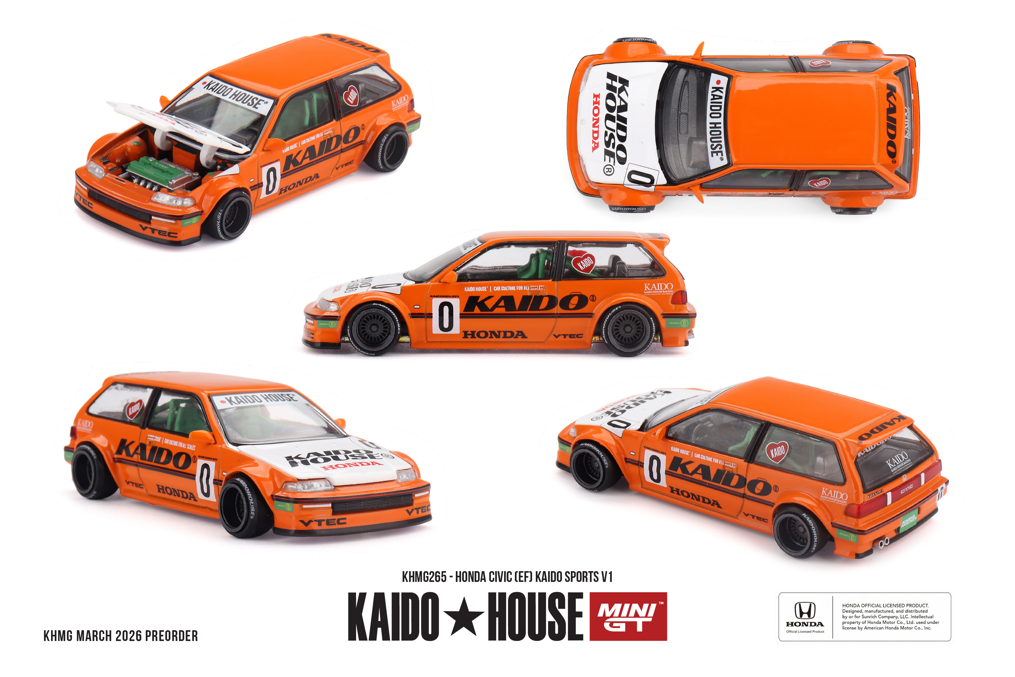 [預訂] KAIDO HOUSE x MINI GT Honda Civic (EF) Kaido Sports V1